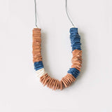 Amber L Adjustable Necklace / Brown Mix