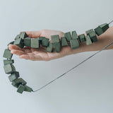 Block 2 Adjustable Necklace / Grey