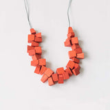 Block 2 Adjustable Necklace / Orange