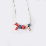 Brooke S Adjustable Necklace / Red Mix