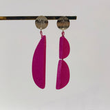 Semi Mismatch Earrings / Raspberry