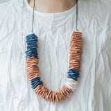 Amber L Adjustable Necklace / Brown Mix
