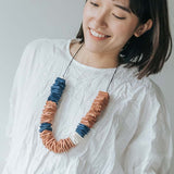 Amber L Adjustable Necklace / Brown Mix