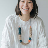 Amber L Adjustable Necklace / Cream Mix