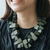 Block 2 Adjustable Necklace / Grey