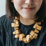 Block 2 Adjustable Necklace / Mustard