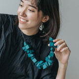 Block 2 Adjustable Necklace / Teal