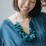 Block 2 Adjustable Necklace / Teal