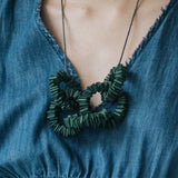 Globe Adjustable Necklace / Green