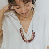 Amber S Adjustable Necklace / Purple Mix