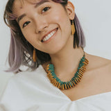 Amber S Adjustable Necklace / Mustard Mix