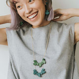 Mia Series 2 Semi Earrings / Forest