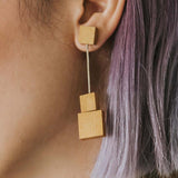 Mia Series 2 Square 2 Earrings / Mustard