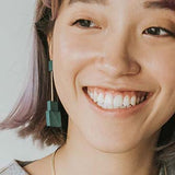 Mia Series 2 Square 2 Earrings / Teal