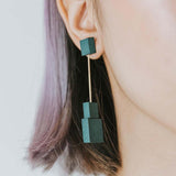 Mia Series 2 Square 2 Earrings / Teal