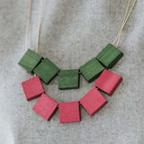 Mia Series 2 Square 1 Chain Necklace / Magenta