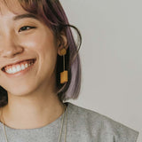 Mia Series 2 Square 1 Earrings / Mustard
