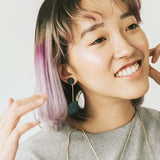 Mia Series 2 Square 1 Earrings / Teal