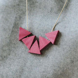 Mia Series 2 Triangle Chain Necklace / Magenta