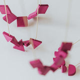 Mia Series 2 Square 2 Chain Necklace / Magenta