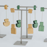Mia Series 2 Square 1 Earrings / Forest