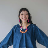 Semi Mismatch Earrings / Raspberry