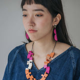 Semi Mismatch Earrings / Raspberry