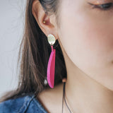 Semi Mismatch Earrings / Raspberry