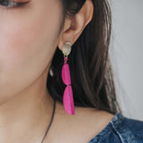 Semi Mismatch Earrings / Raspberry