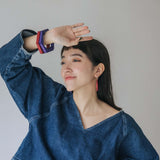 Hexagon Bracelet / Blueberry