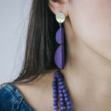 Semi Mismatch Earrings / Blueberry