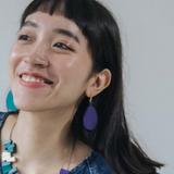 Teardrop Earrings / Blueberry