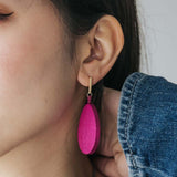 Teardrop Earrings / Raspberry