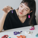 Droplet Earrings / Blueberry