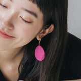 Teardrop Earrings / Raspberry