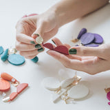 Semi Mismatch Earrings / Raspberry