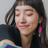 Teardrop Earrings / Raspberry
