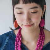 Teardrop Earrings / Raspberry