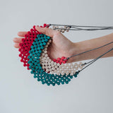 Dot Bib Adjustable Necklace / Kelly Green