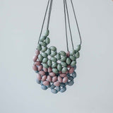 Seed Interlace Adjustable Necklace / Mint