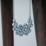 Seed Interlace Adjustable Necklace / Blue