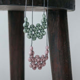 Seed Interlace Adjustable Necklace / Mint