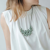 Seed Interlace Adjustable Necklace / Mint