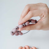 Seed Interlace Adjustable Necklace / Pink