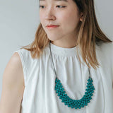 Dot Bib Adjustable Necklace / Kelly Green