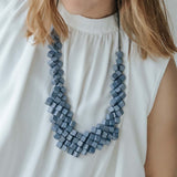 Cube Adjustable Necklace / Violet