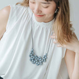 Seed Interlace Adjustable Necklace / Blue