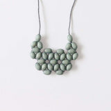 Seed Interlace Adjustable Necklace / Mint