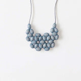 Seed Interlace Adjustable Necklace / Blue