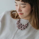 Seed Interlace Adjustable Necklace / Pink